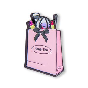 Pin de bolsa de barra de rubor rosa / Shook