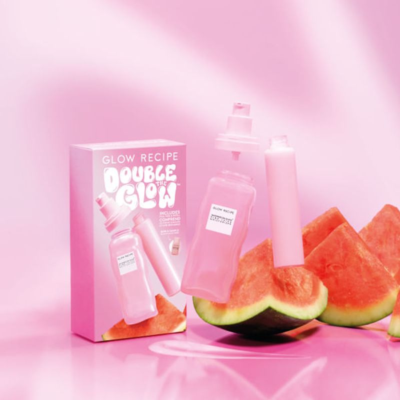 Kit-de-Cuidado-de-Piel-Double-the-Glow-Pink-Juice-Moisturizer-Refillable-Kit