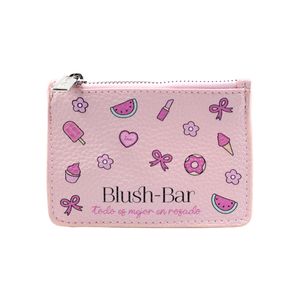 Mini Billetera/Llavero Blush-Bar Todo Es Mejor En Rosado